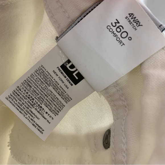DL1961 White Cream Denim 360 Comfort Straight Leg Jeans 27 - Picture 9 of 9